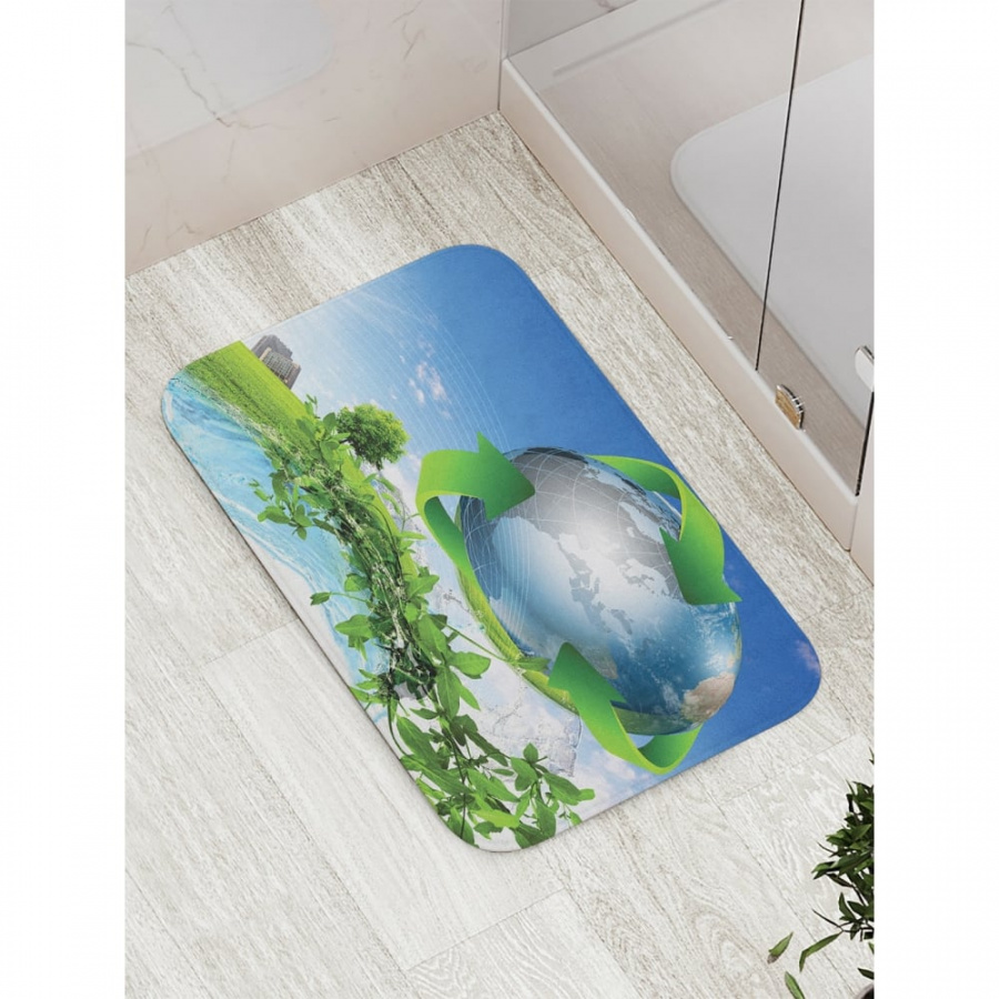 Противоскользящий коврик для ванной, сауны, бассейна JOYARTY Круговорот природы