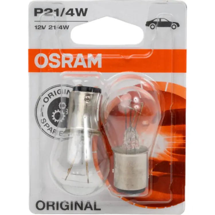 Автолампа Osram P21/4W BAZ15d 12V /1/10 7225-2BL