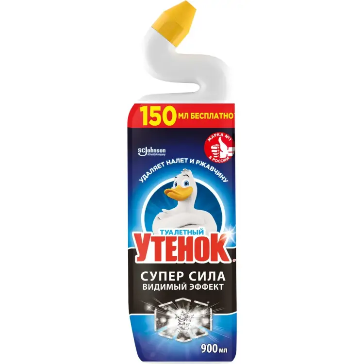 Средство для сантехники уборки туалета ТУАЛЕТНЫЙ УТЕНОК Супер Сила "Видимый Эффект" 865020