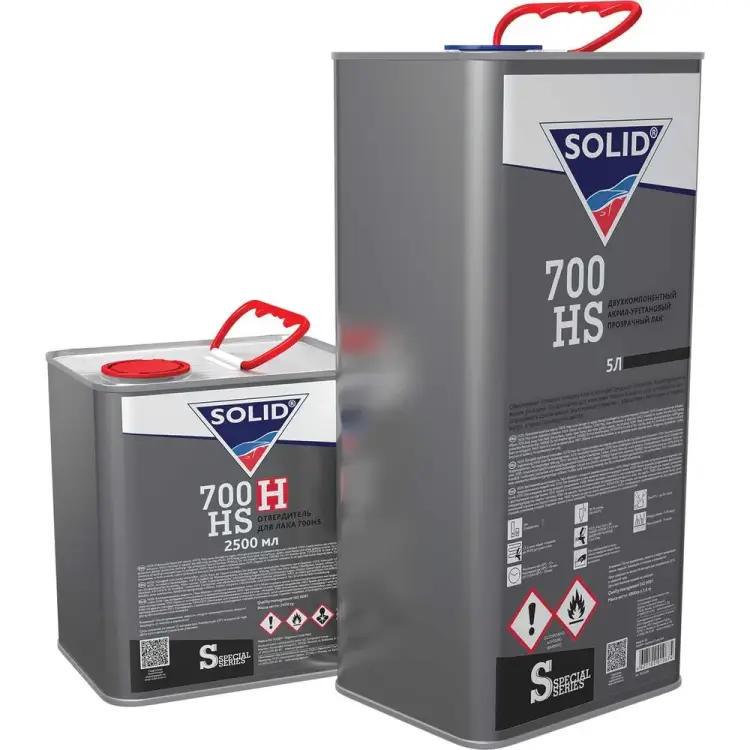 Прозрачный двухкомпонентный лак SOLID 700 HS - (5000+2500мл) - 2K 320.7500