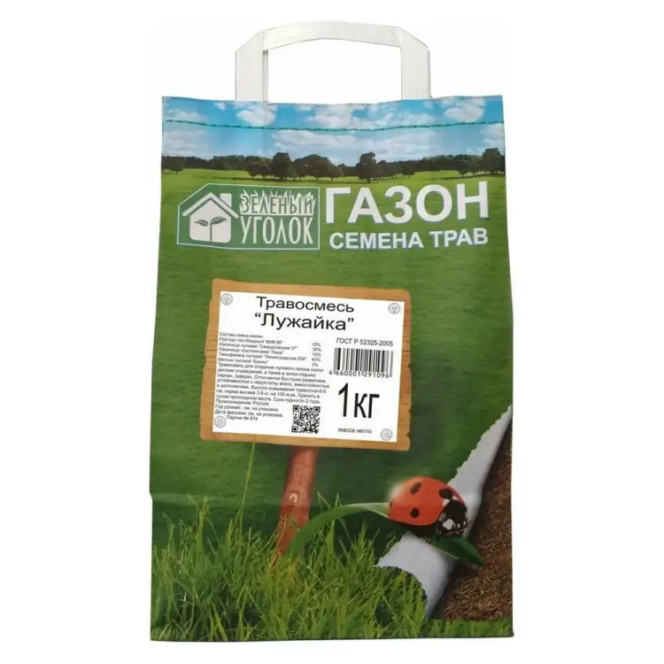 Травосмесь газона семена Зеленый уголок Лужайка 4660001291096
