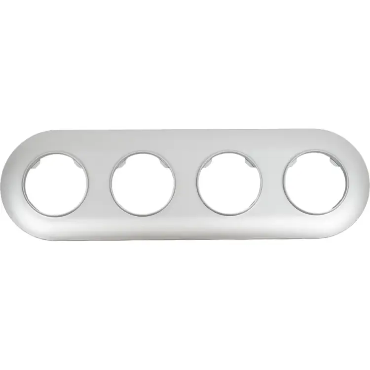 Четырехместная рамка BYLECTRICA ПРОВАНС серебро ЮЛИГ.735212.503