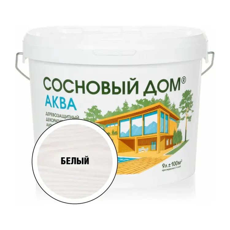 Акриловый декоративный антисептик для дерева ЗАО Декарт «Сосновый Дом» АКВА 28842