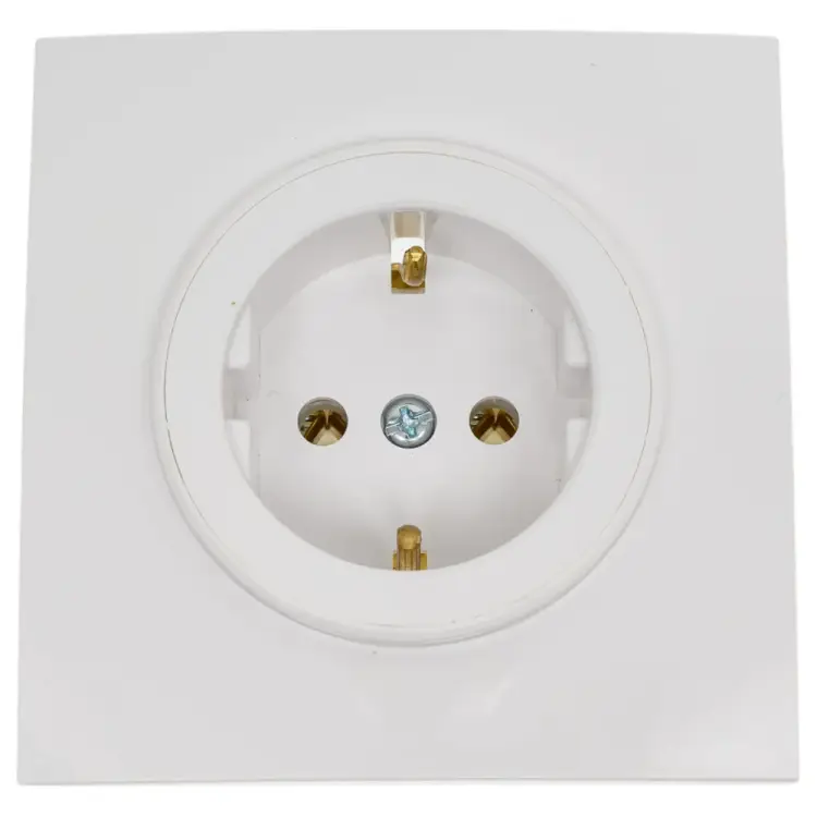 Одноместная розетка BYLECTRICA ПРОВАНС белый РС16-0302