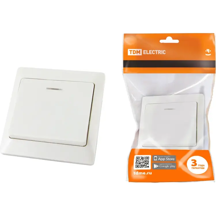 Одноклавишный выключатель TDM ELECTRIC Ильмень SQ1823-0003