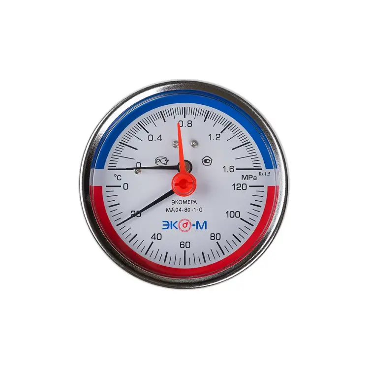 Термоманометр ЭКО-М Экомера МД04-80-G-1,6МПа-120-L-40-ОИ