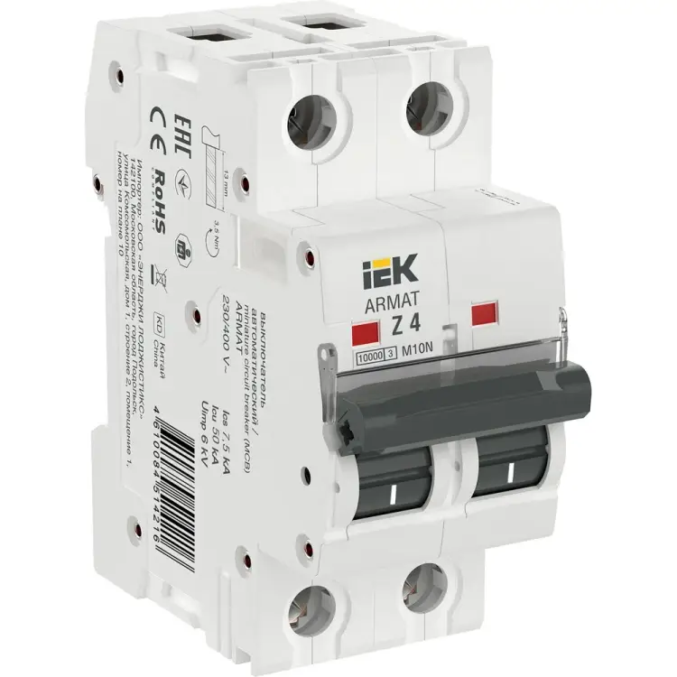Автоматический выключатель IEK armat m10n AR-M10N-2-Z004