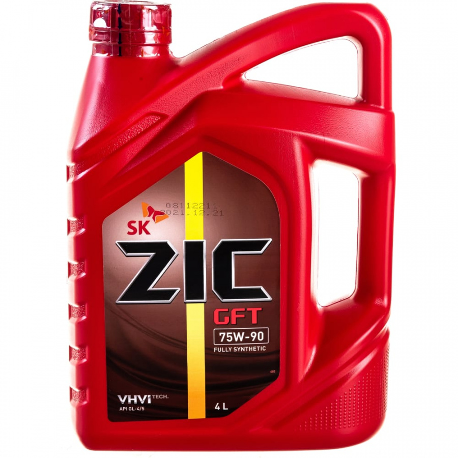 Синтетическое масло для механических трансмиссий zic GFT 75w90 GL-4/5