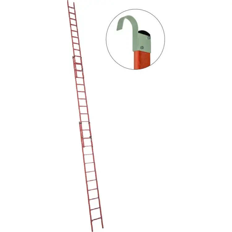 Стеклопластиковая приставная диэлектрическая раздвижная лестница Антиток ЛСПРД-9.0 Е К 471581