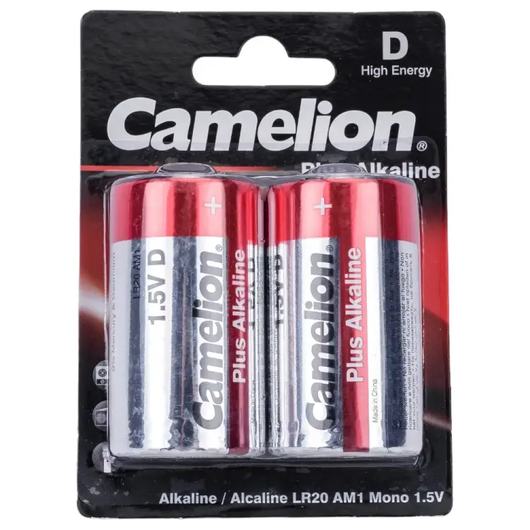 Батарейка Camelion Plus Alkaline LR20 BL-2 1.5В 1654