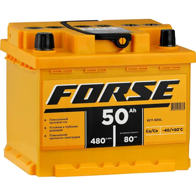 Аккумуляторная батарея FORSE 6ст-50 VL 1 550105050