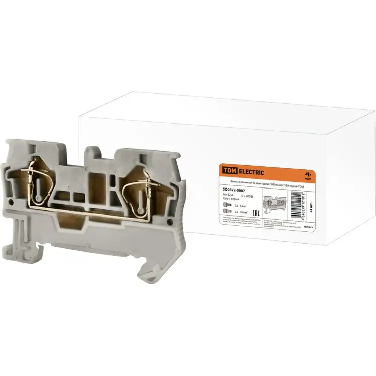 Безвинтовой клеммный зажим TDM ELECTRIC ЗКБ SQ0822-0007