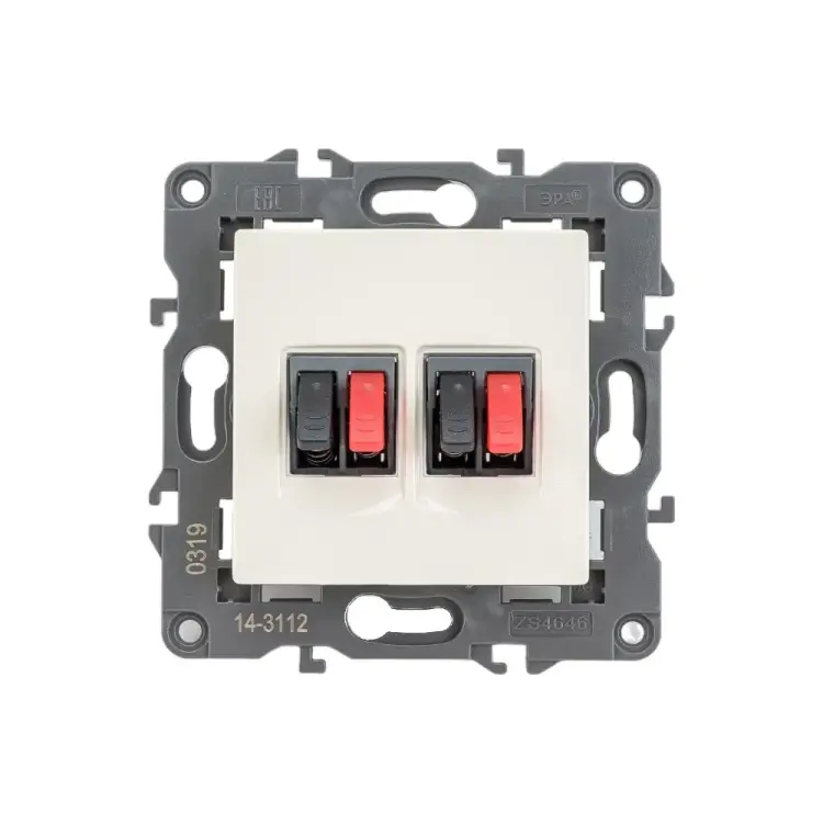 Двойная аудио розетка ЭРА 14-3112-02 Elegance Б0034327