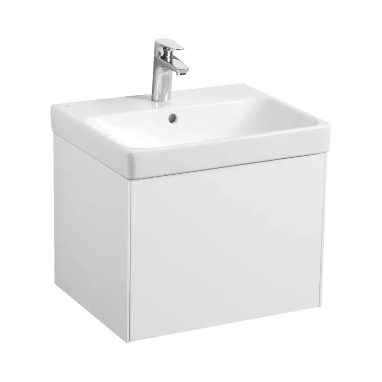 Тумба AQUATON Асти 55 белый матовый/белый глянец (без умывальника Адриана-55) 00084748