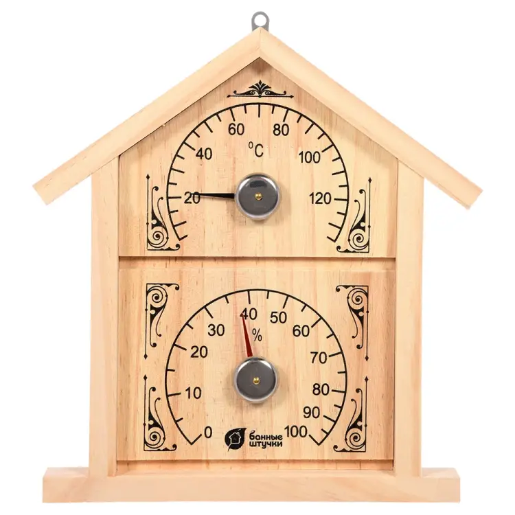 Термометр для бани и сауны Банные штучки Банная станция Домик 18023 Термометр для бани и сауны Банные штучки Банная станция Домик 18023