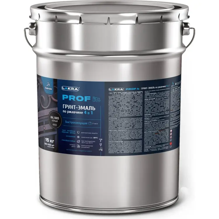 Быстросохнущая грунт-эмаль по ржавчине ЛАКРА Prof it 8311397 ЛА-00001617 Быстросохнущая грунт-эмаль по ржавчине ЛАКРА Prof it 8311397 ЛА-00001617