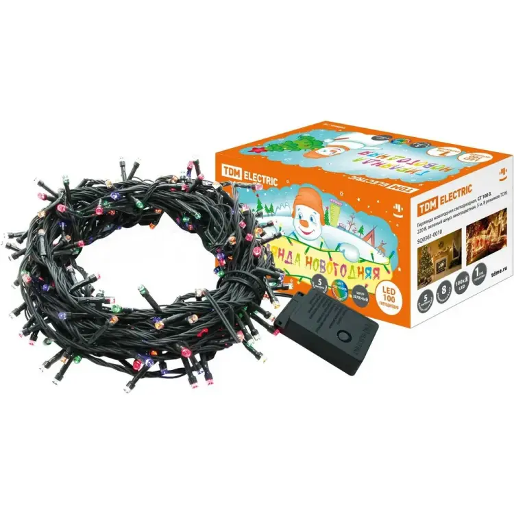 Светодиодная гирлянда TDM ELECTRIC СГ 100 З SQ0361-0010