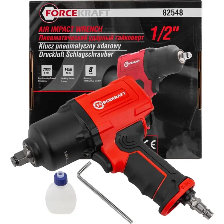 Ударный пневмогайковерт Forcekraft Twin Hammer FK-82548