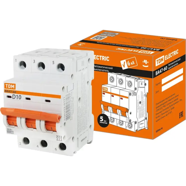 Автоматический выключатель TDM ELECTRIC ВА47-60 SQ0223-0171