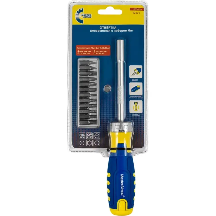 Реверсивная отвертка МастерАлмаз 10504026 Реверсивная отвертка МастерАлмаз 10504026