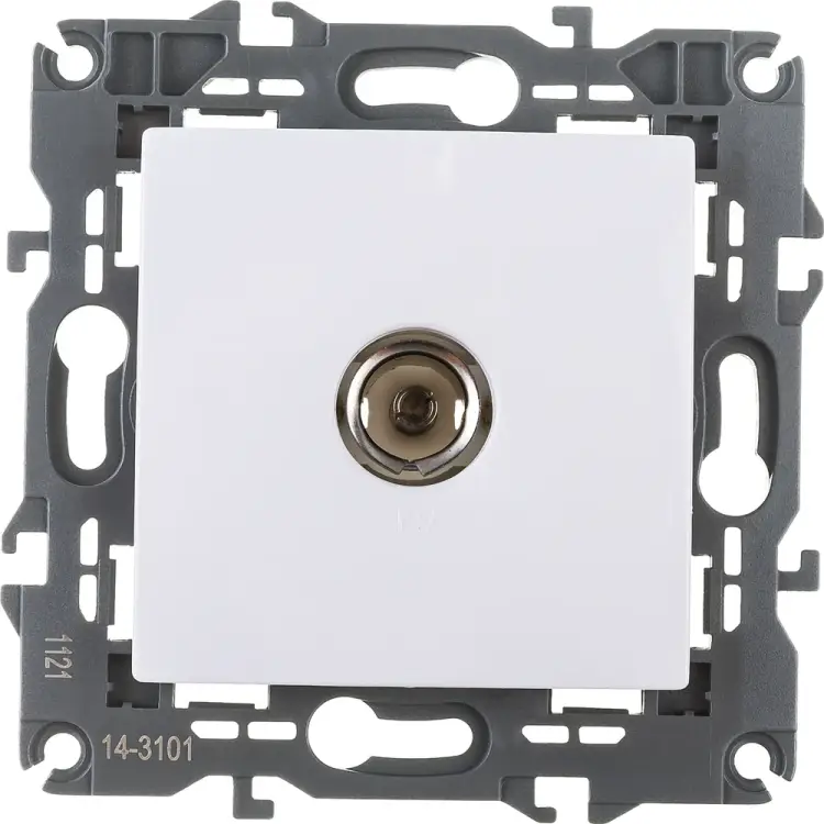 Одиночная TV розетка ЭРА 14-3101-01 Elegance Б0034290