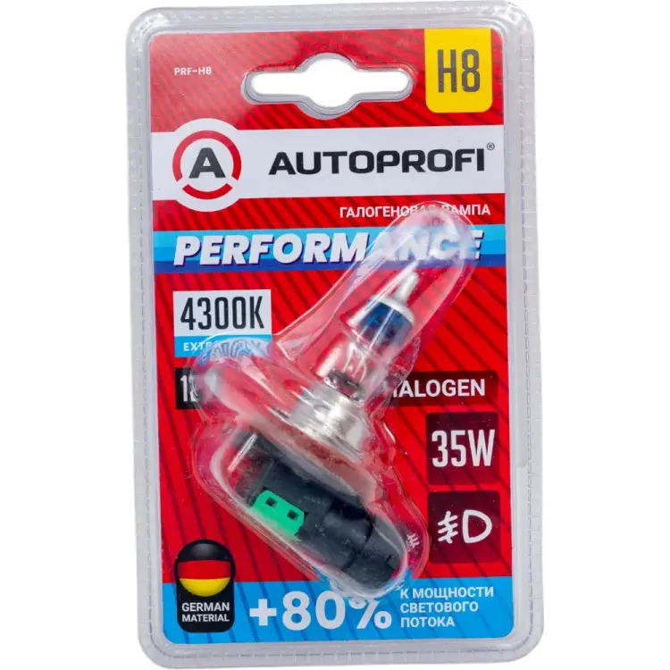 Автомобильная галогенная лампа AUTOPROFI PERFORMANCE PRF-H8 Автомобильная галогенная лампа AUTOPROFI PERFORMANCE PRF-H8