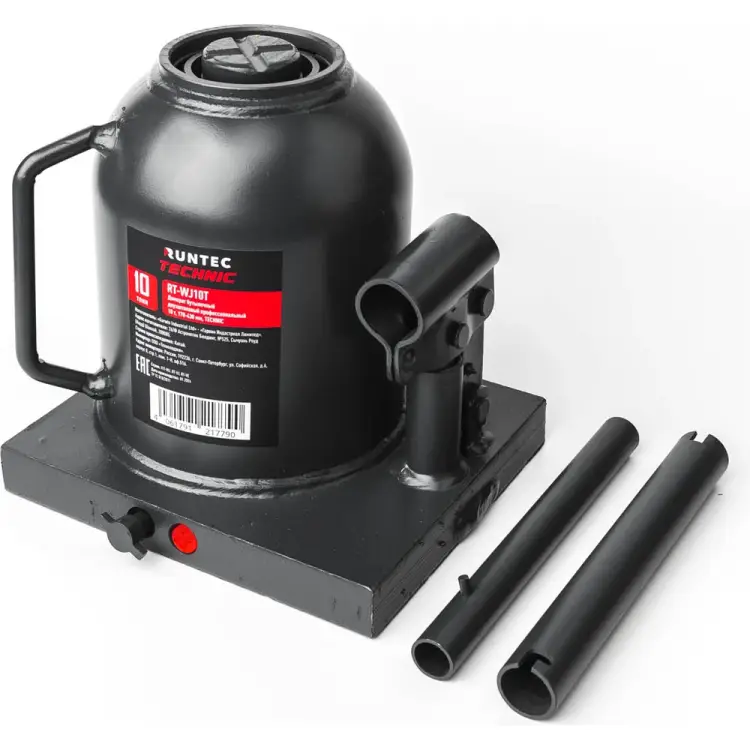 Бутылочный двухштоковый профессиональный домкрат RUNTEC RT-WJ10T