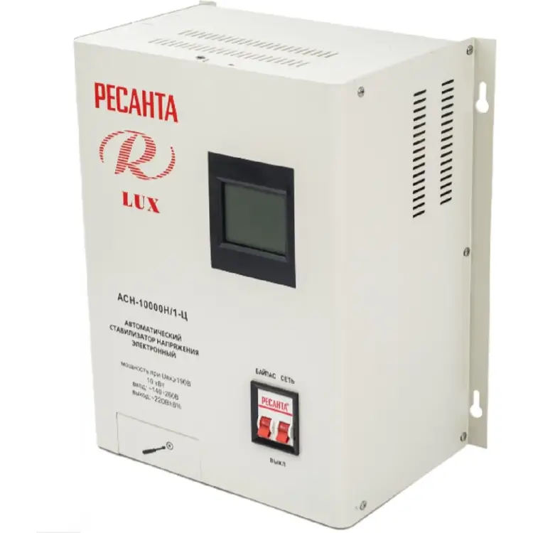 Стабилизатор напряжения Ресанта АСН 10000 Н/1-Ц Lux Стабилизатор напряжения Ресанта АСН 10000 Н/1-Ц Lux