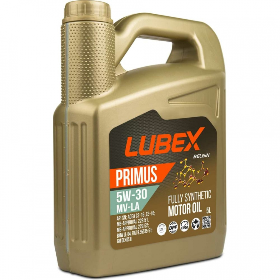 Синтетическое моторное масло Lubex PRIMUS MV-LA 5W-30 SN C2/C3