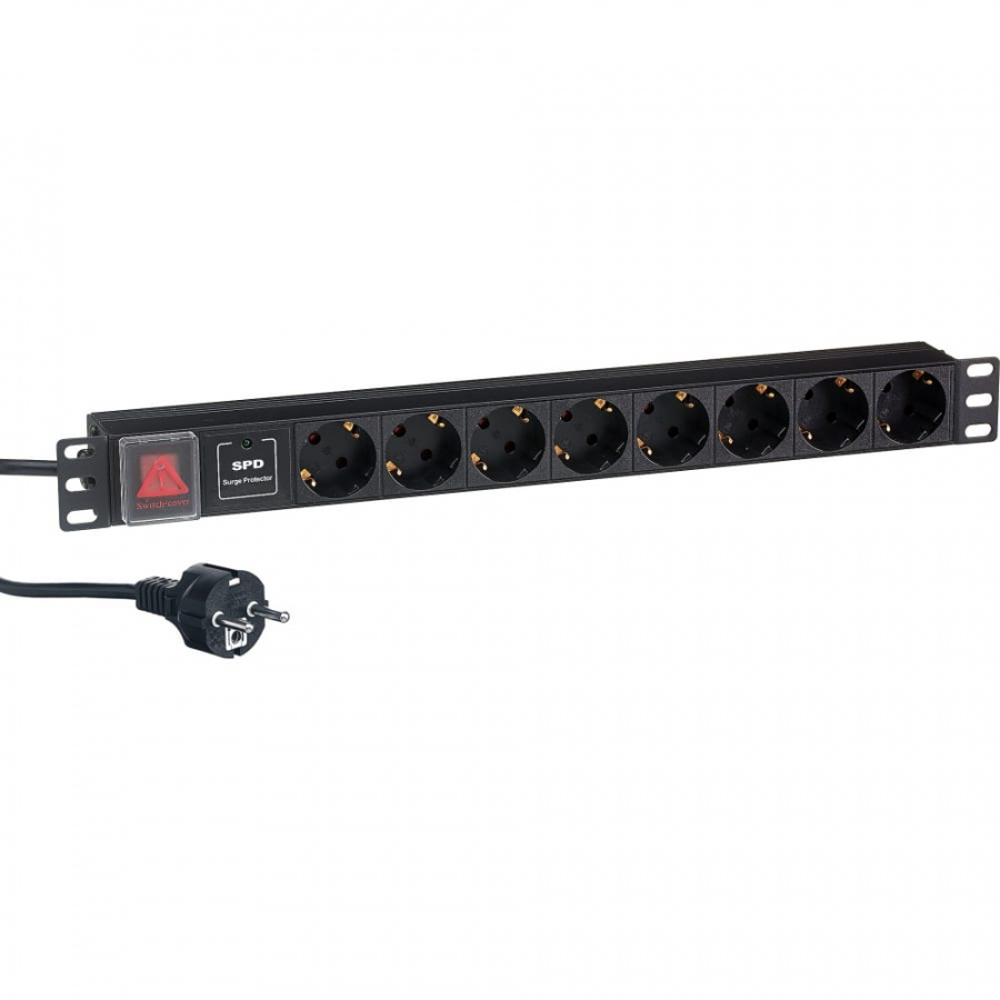 Блок розеток ExeGate ServerPro PDU-19H807 Al-8S-EU2CU-SW-SPD1