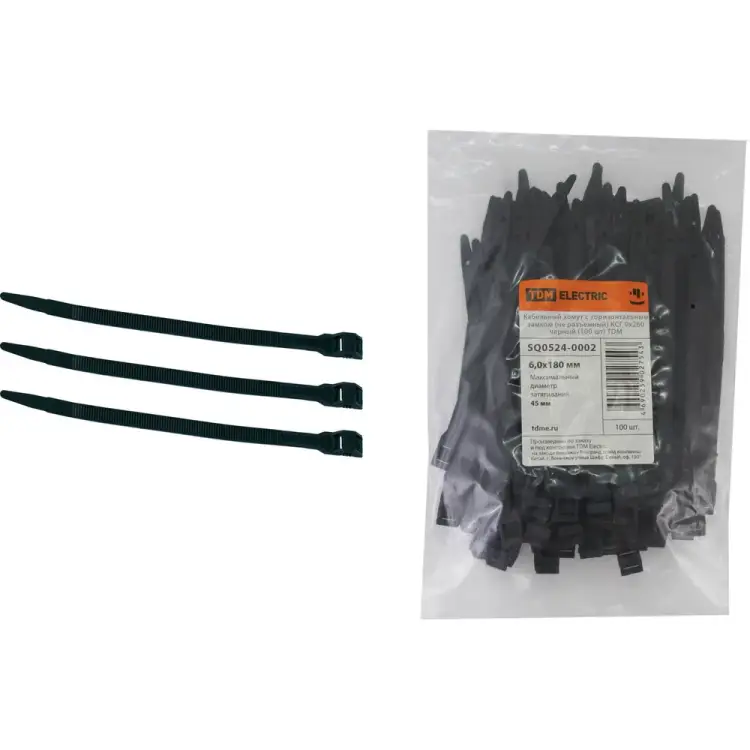 Неразъемный кабельный хомут TDM ELECTRIC SQ0524-0002