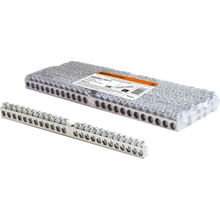 Никелированная шина n нулевая TDM ELECTRIC SQ0801-0311 Никелированная шина n нулевая TDM ELECTRIC SQ0801-0311