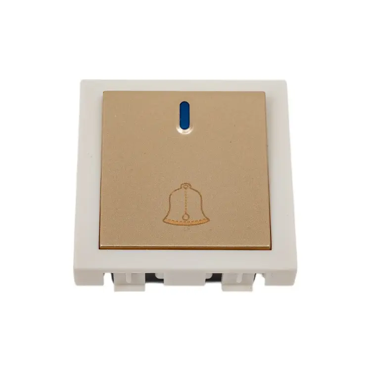 Одноклавишный выключатель LANMASTER LAN-EC45x45-SDB-BRZ