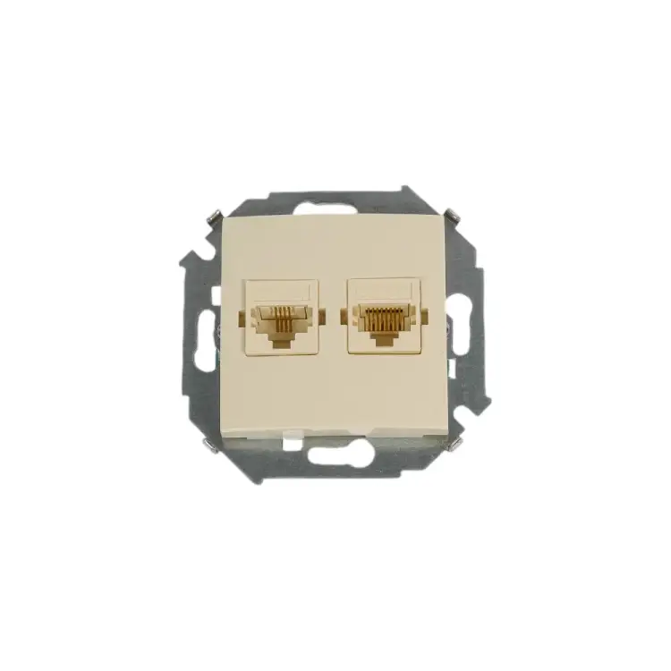 Телефонная и компьютерная розетка Simon 1591590-031