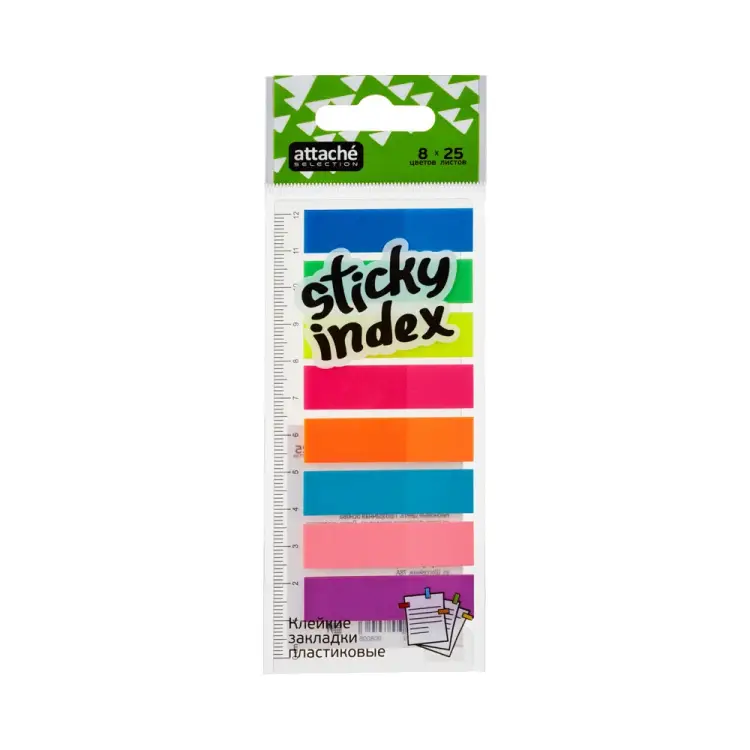 Пластиковые клейкие закладки Attache Selection 383731