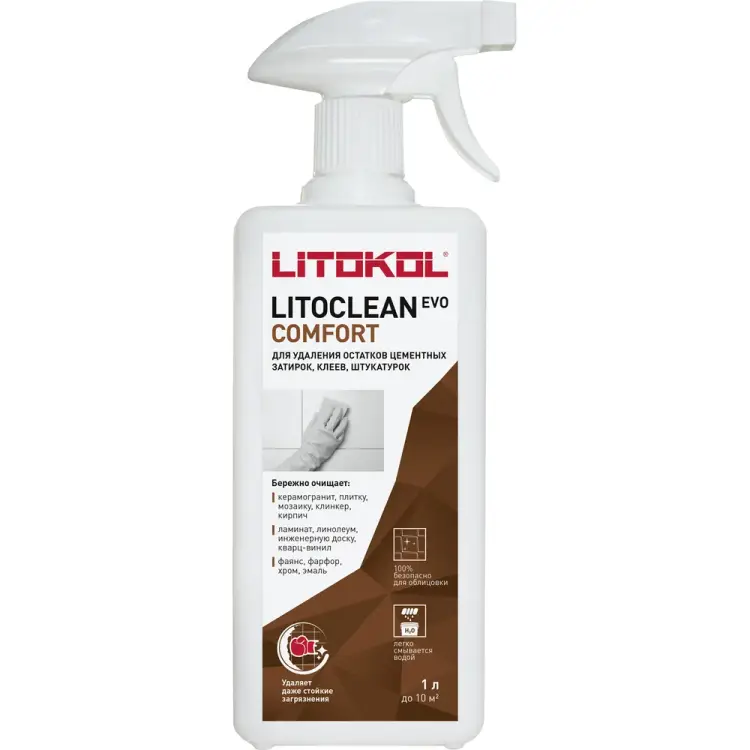 Средство для удаления остатков цементных растворов LITOKOL LITOCLEAN COMFORT EVO 504870003