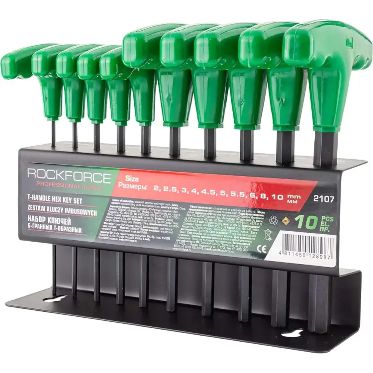Набор ключей шестигранных т-образных Rockforce RF-2107(19054)