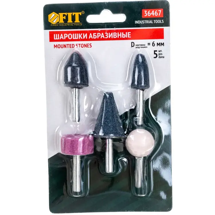 Абразивные шарошки для фигурных отверстий по камню FIT IT 36467