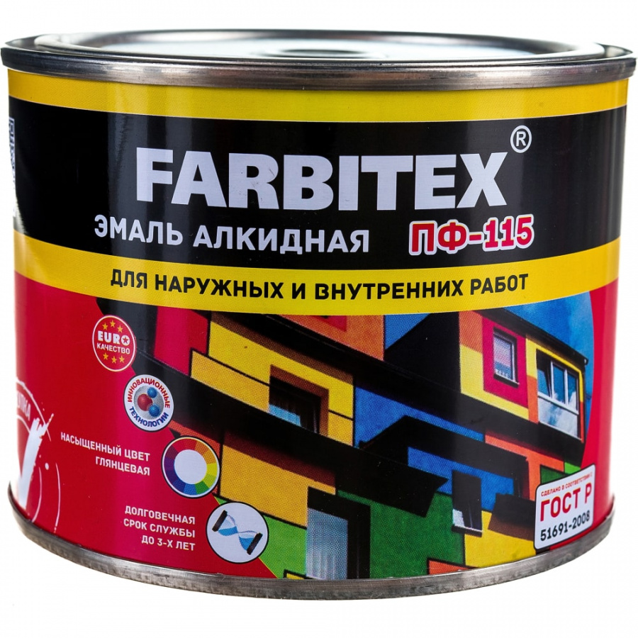 Алкидная эмаль Farbitex ПФ-115