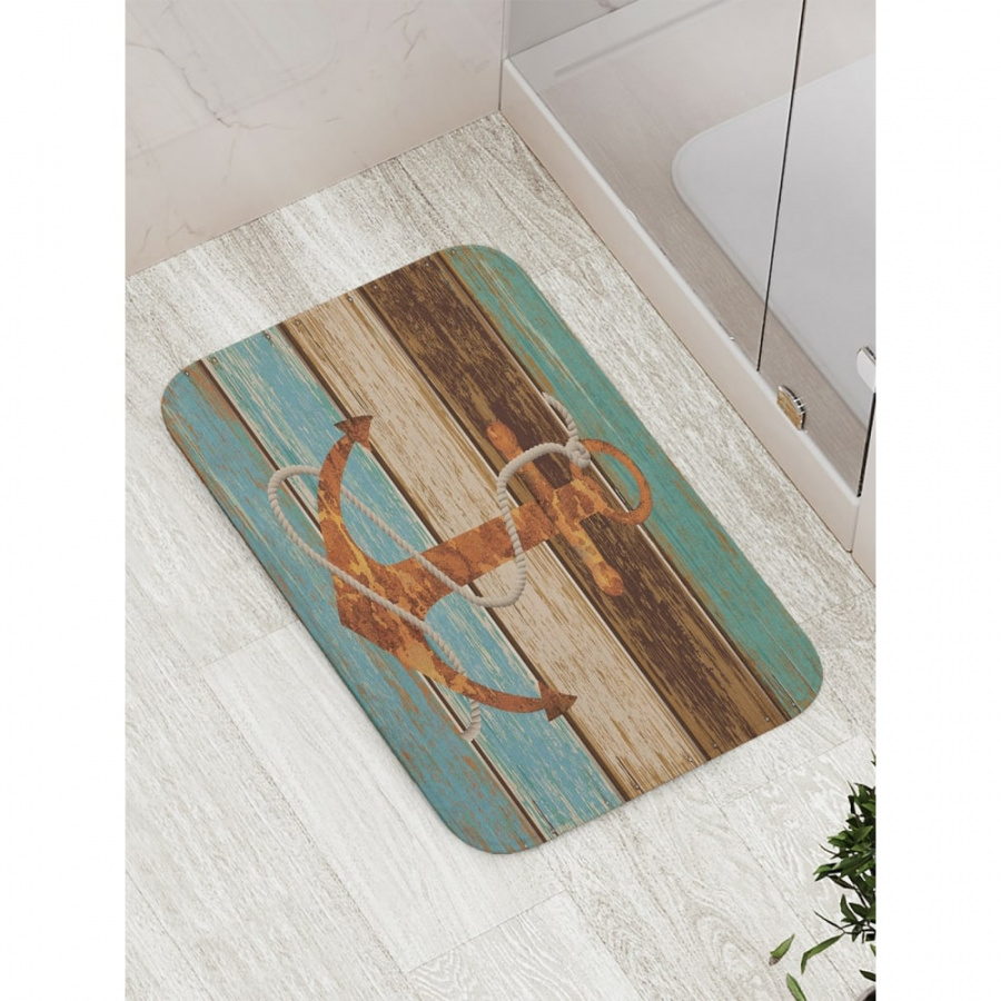 Противоскользящий коврик для ванной, сауны, бассейна JOYARTY Веревка на якоре