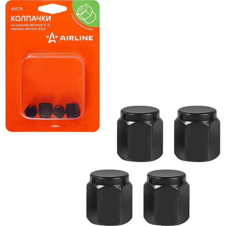Колпачки на шинный вентиль Airline K-3 AVC15 Колпачки на шинный вентиль Airline K-3 AVC15
