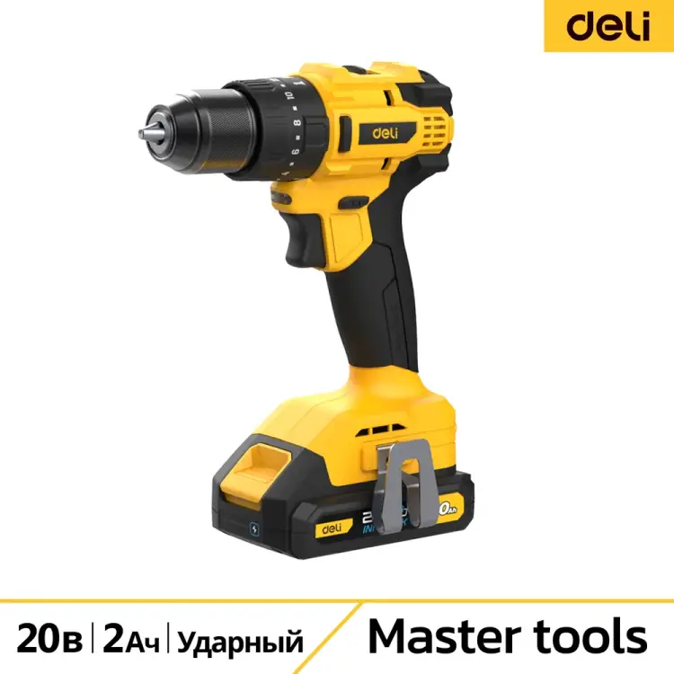 Аккумуляторная ударная дрель шуруповерт DELI DC150 168771 Аккумуляторная ударная дрель шуруповерт DELI DC150 168771