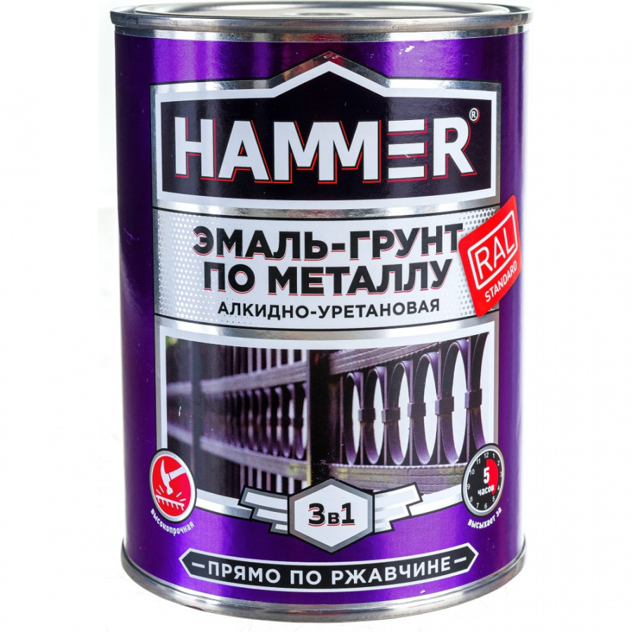 Эмаль-грунт по металлу Hammer ЭК000133627