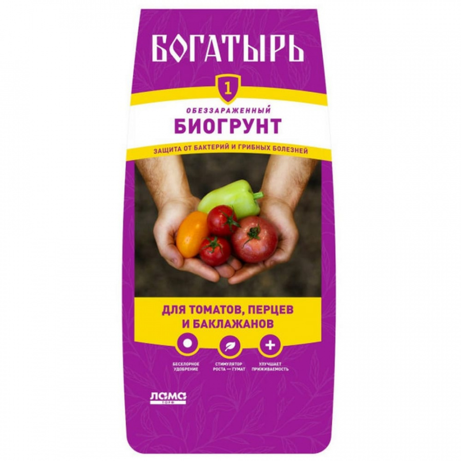 Биогрунт для томатов перца и баклажанов Богатырь 001-GR-BT-006553-2