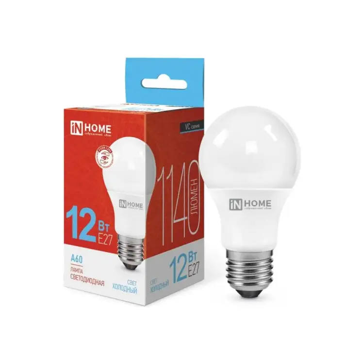 Светодиодная лампа IN HOME LED-A60-VC 4690612020259