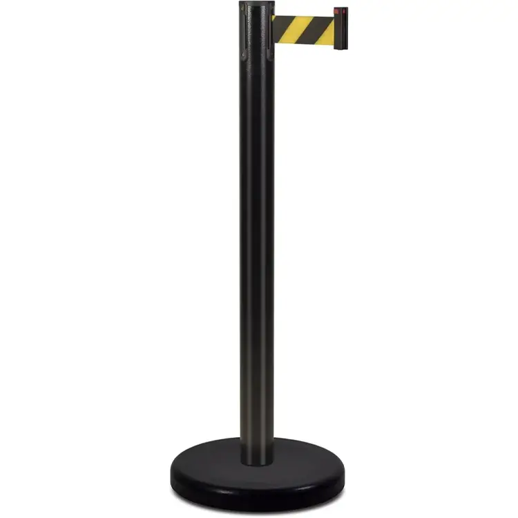 Стойка ограждения Rusbarrier BSLN-Х86333 BLACK yellow/black