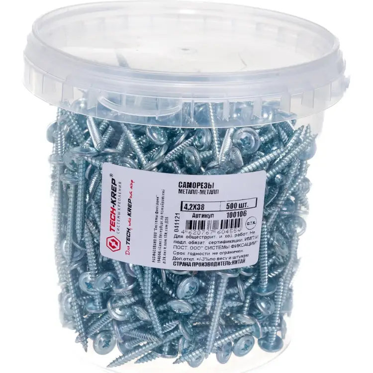 Саморез Tech-Krep 4,2х38 500 шт. 100106