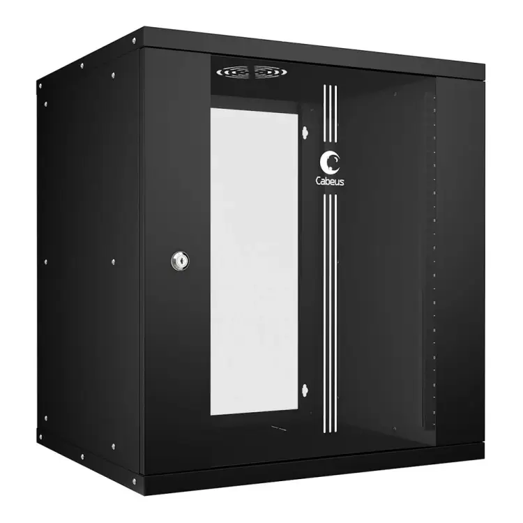 Телекоммуникационный настенный шкаф Cabeus WSC-05D-12U55/45-BK Телекоммуникационный настенный шкаф Cabeus WSC-05D-12U55/45-BK