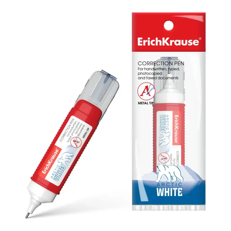 Ручка-корректор ErichKrause Arctic white 14097