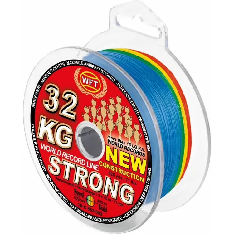 Плетеная леска WFT KG STRONG EXACT ELECTRA 700 Multicolor 480/022 1D-C-863-022